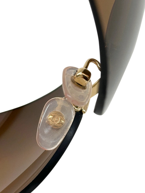 Chanel Gold And Brown CC Frameless Sunglasses