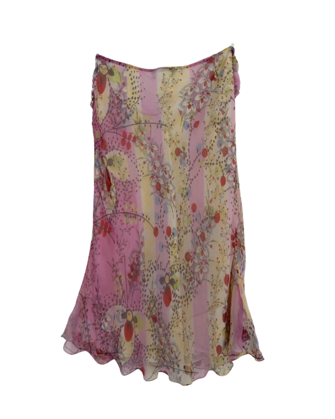 Christian Dior By John Galliano Floral Silk Blouse and Skirt Set