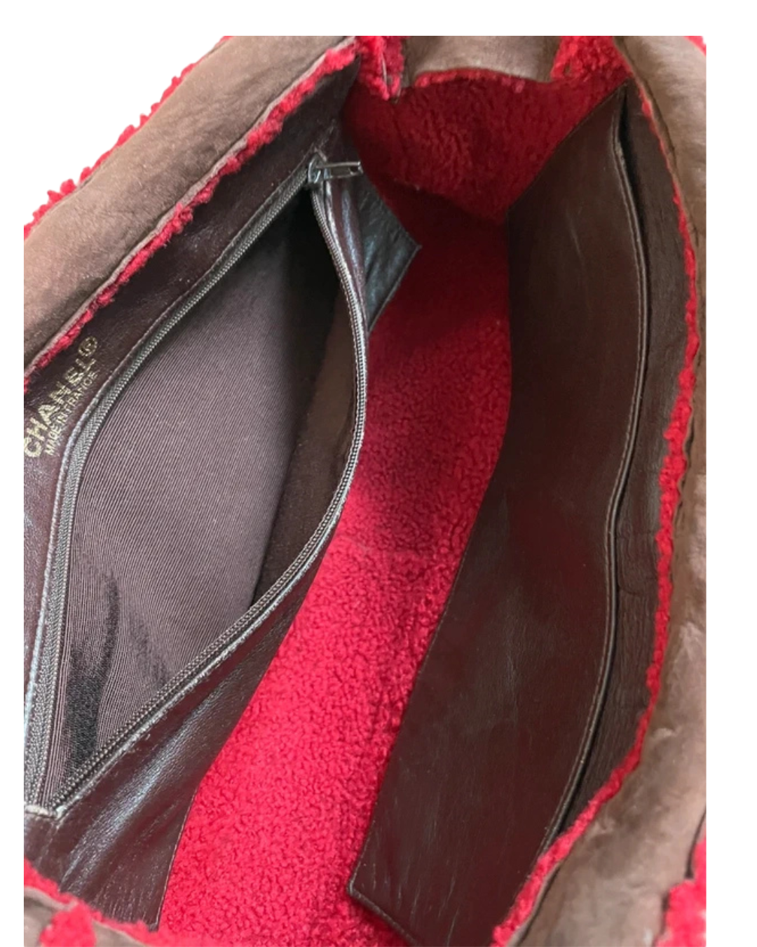 Chanel Shearling Lambskin Suede Handbag