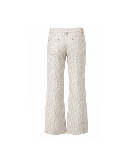 Christian Dior Gold Glitter Monogram Pants