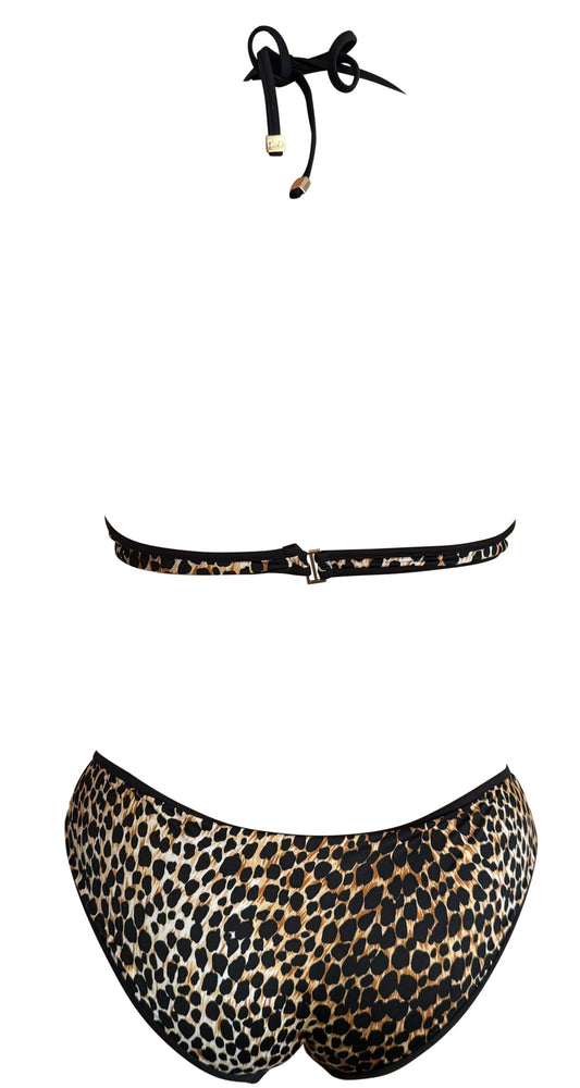 Dolce& Gabbana Leopard Print Bikini Sarong Set