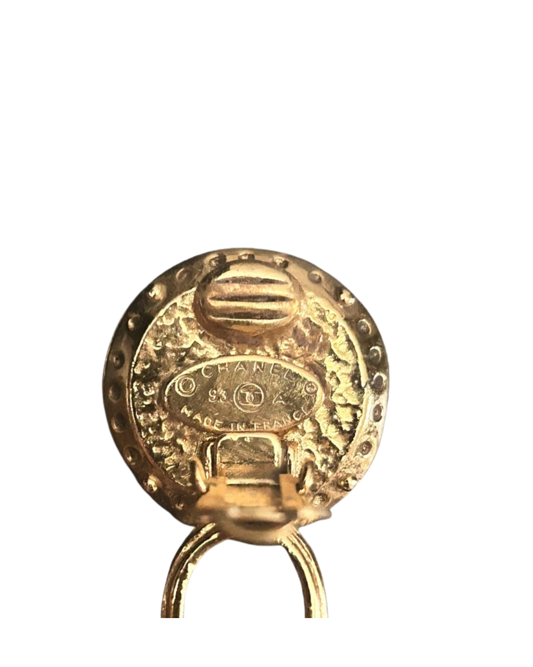 Chanel 1993 Gold Clip On Earrings