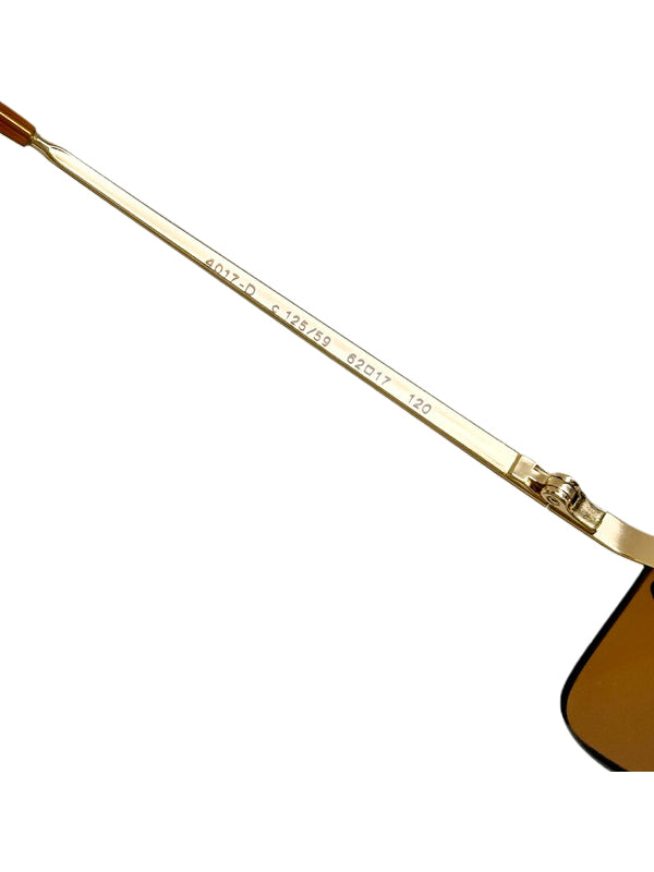 Chanel Gold And Brown CC Frameless Sunglasses