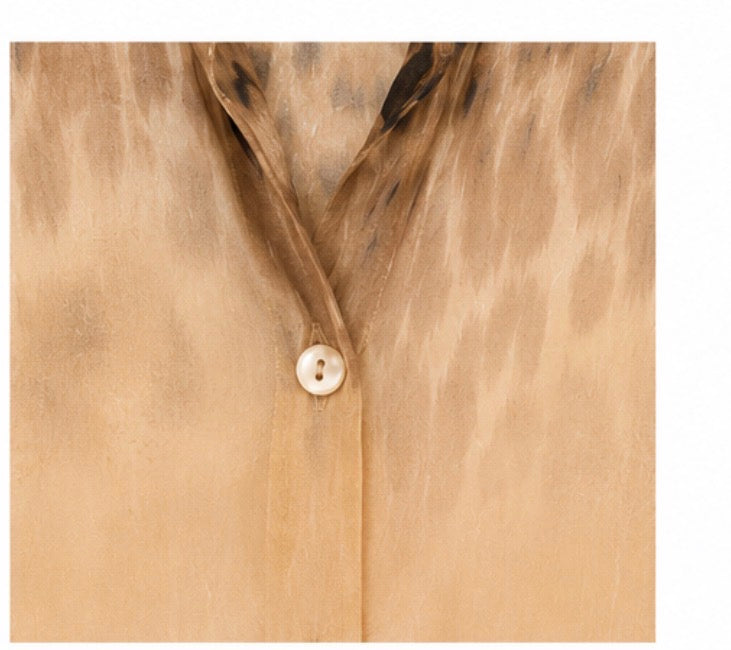 Roberto Cavalli Leopard Silk Button Up Shirt
