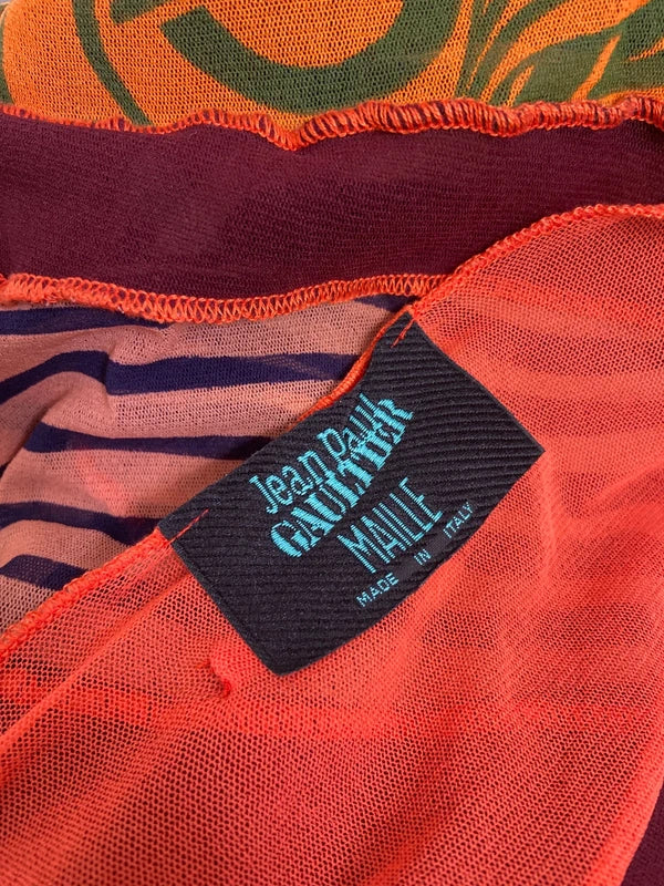 Jean Paul Gaultier S/S 1996 Multi Print Mesh Dress