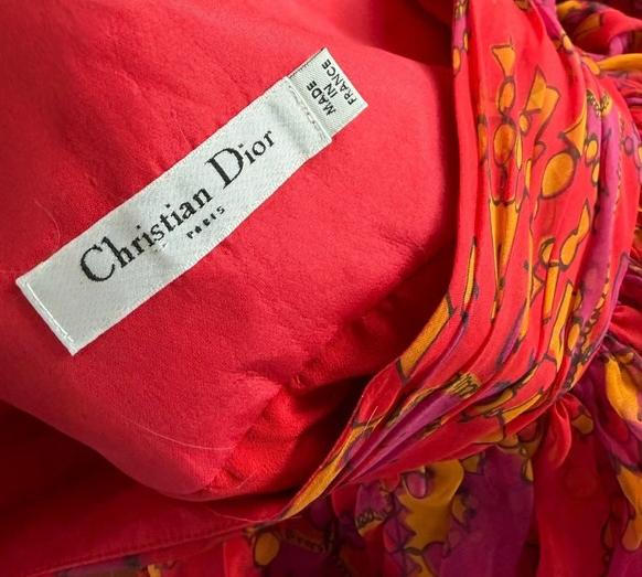 Christian Dior By John Galliano Silk Blouse And Skirt Set