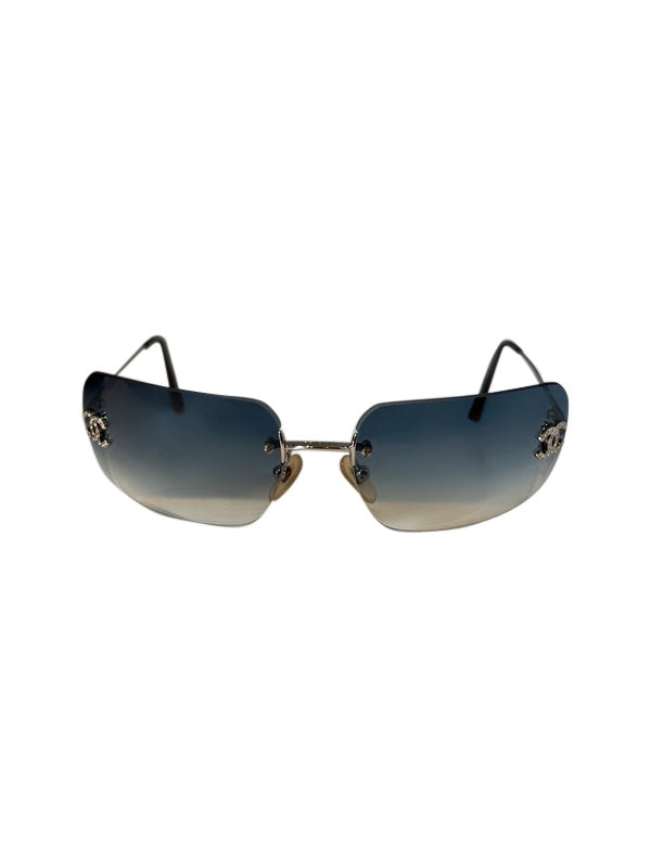 Chanel CC Frameless Blue Sunglasses