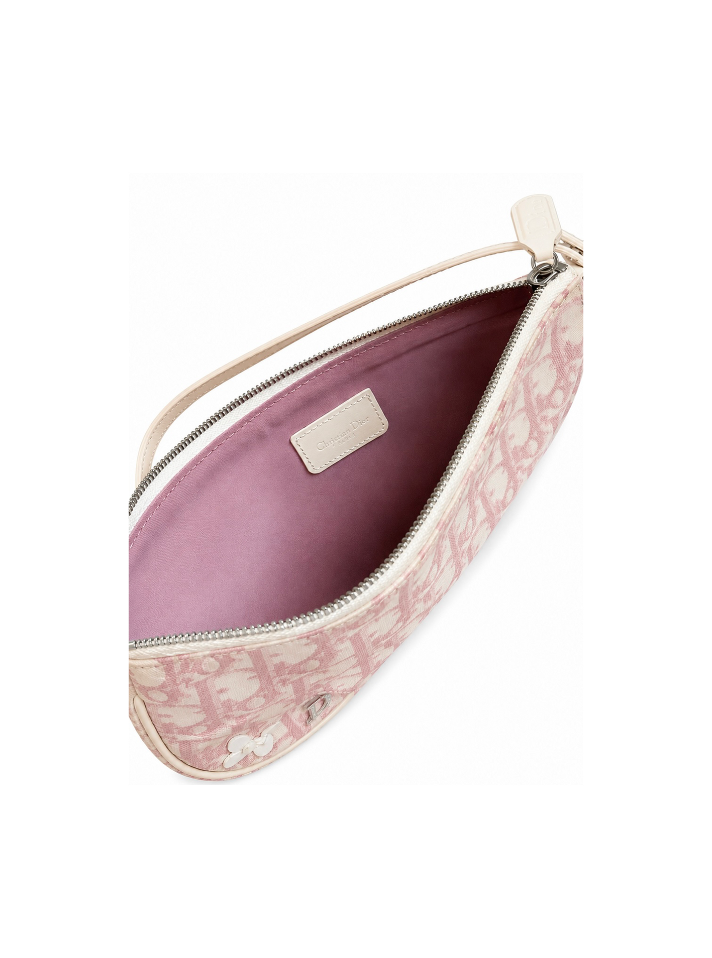Christian Dior By John Galliano Pink Monogram Mini Saddle Bag