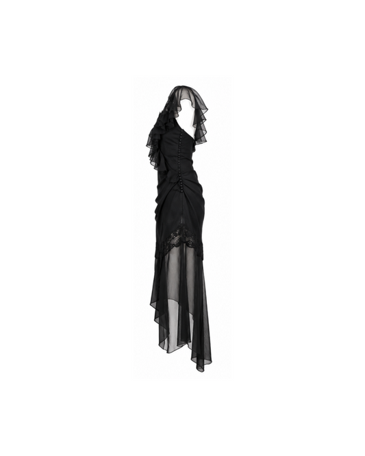 Christian Dior By John Galliano Asymmetrical Silk Dress