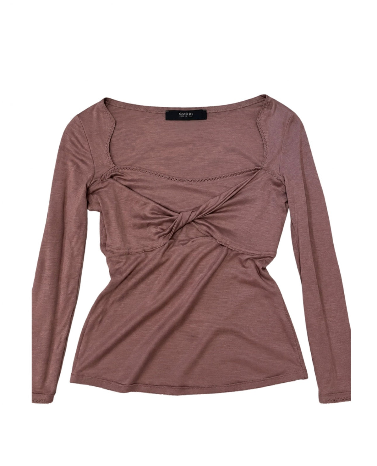 Gucci By Tom Ford 2003 Mesh Twist Longsleeve Top
