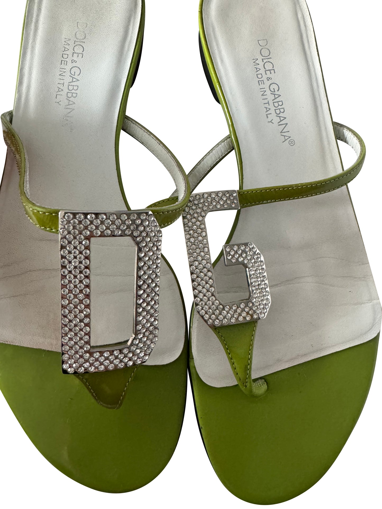 Dolce&Gabbana Crystal Logo Sandals