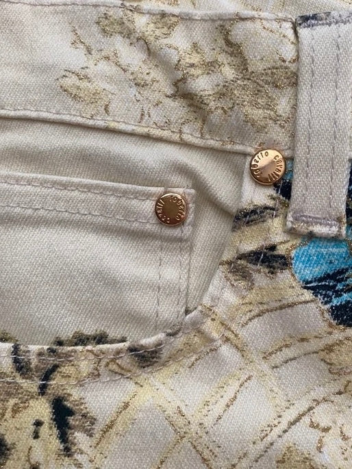 Roberto Cavalli 1998 Floral Bird Pants