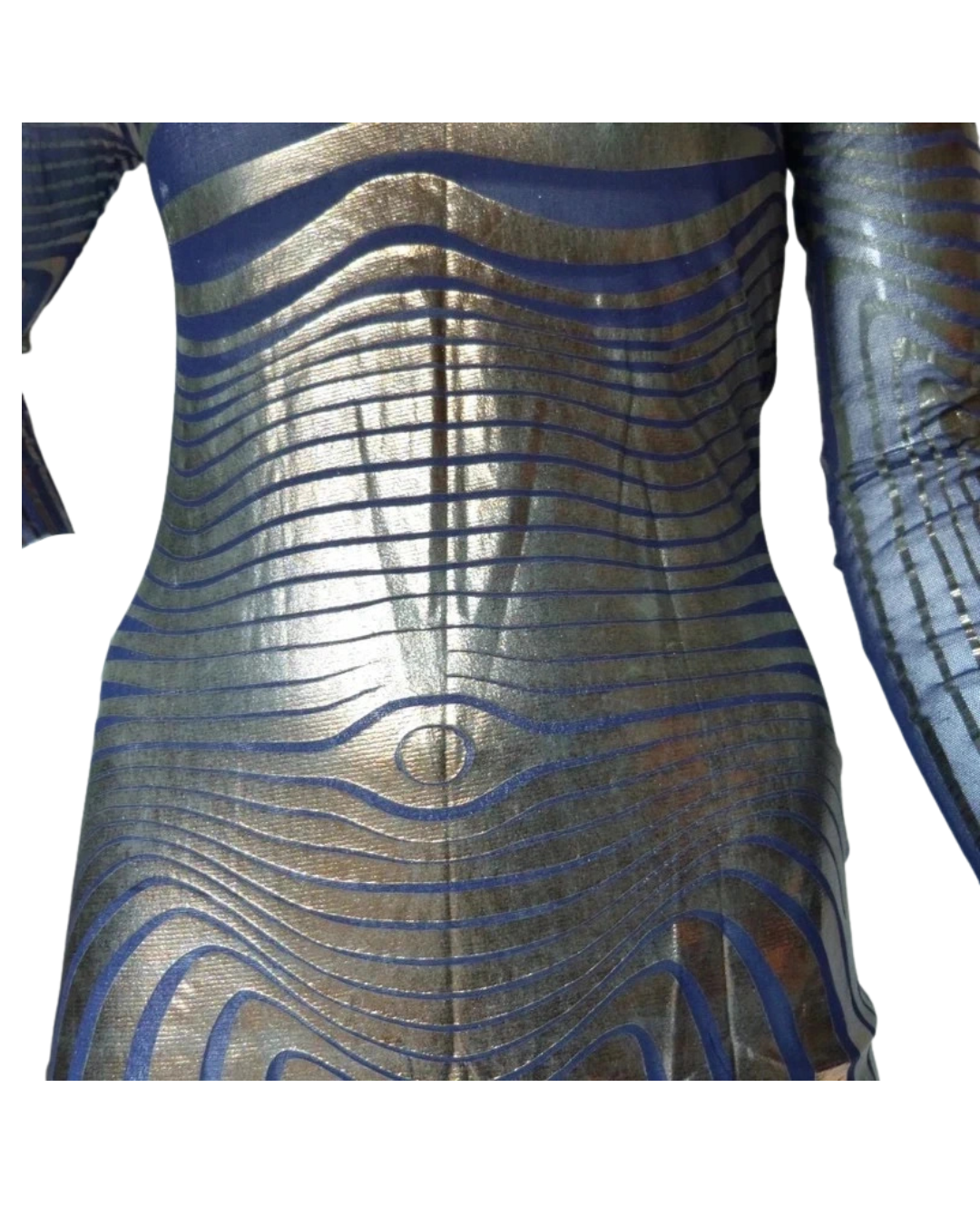 Jean Paul Gaultier 1996 Cyber Foil Mesh Dress