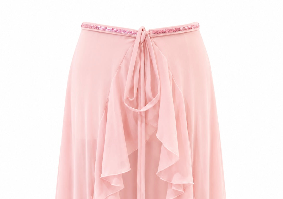 La Perla Ruffles Sequins Wrap Maxi Skirt