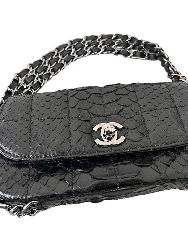 Chanel Chocolate Bar Python Shoulder Bag