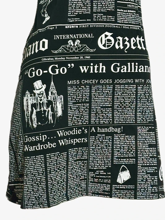 John Galliano Newspaper Mini Dress