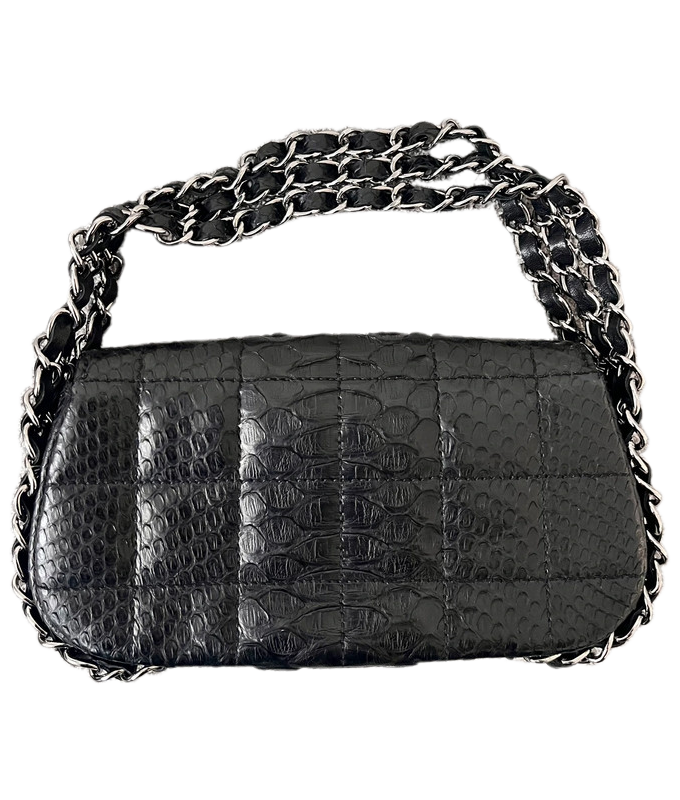 Chanel Chocolate Bar Python Shoulder Bag