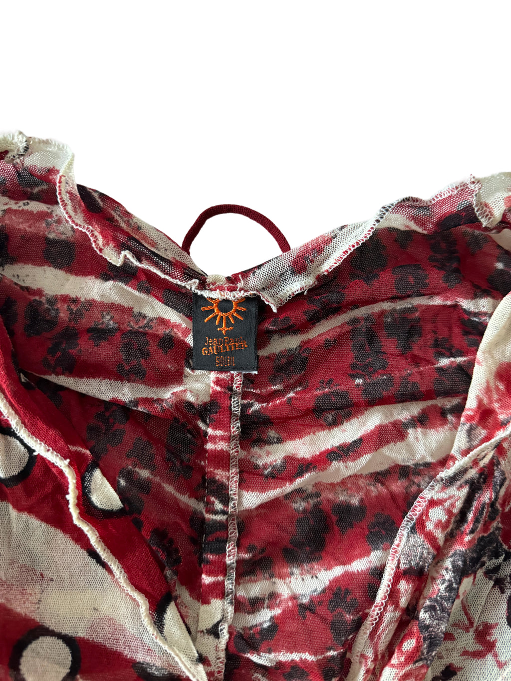 Jean Paul Gaultier Soleil Mesh Ruched Dress