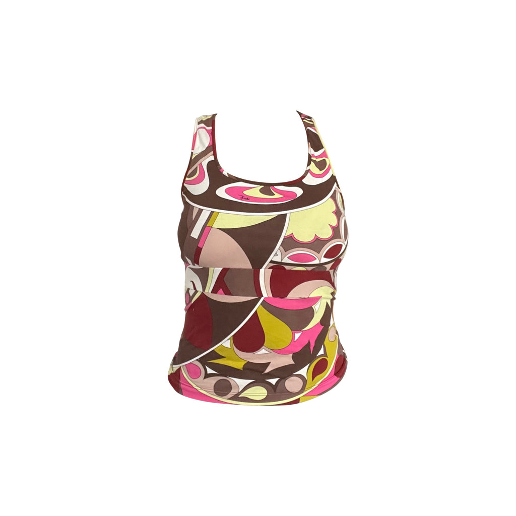 Emilio Pucci Multicolor Criss Cross Back Top