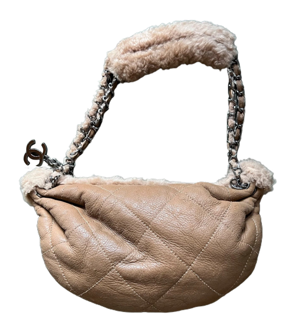 Chanel Shearling Shoulder Bag