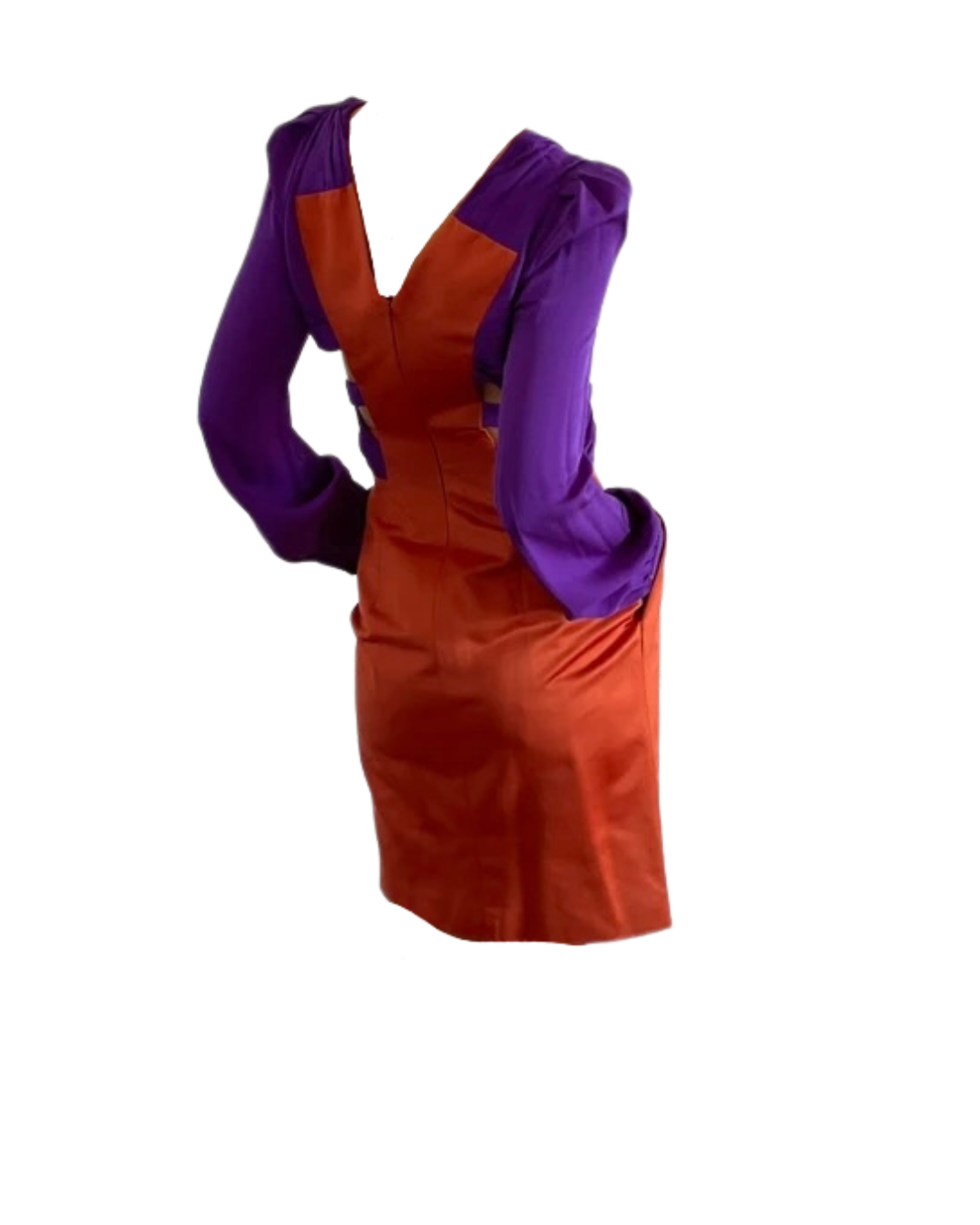 Gucci by Frida Giannini 2011 Purple And Orange Cut Out Dress