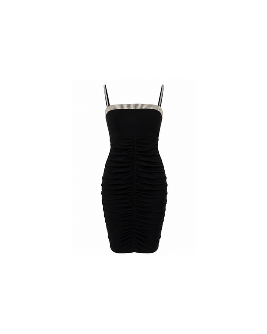 Dolce& Gabbana 2000 Ruched Crystal Dress