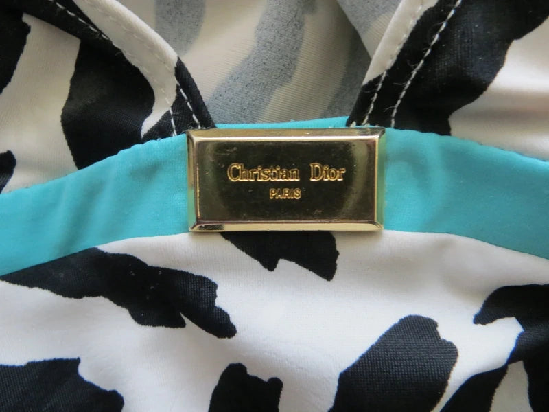 Christian Dior 1990 Zebra Print Neckhalter Dress