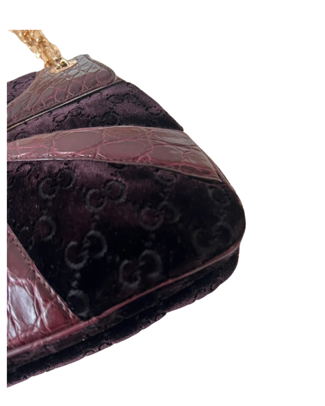 Gucci By Tom Ford Purple Dragon Crocodile Handbag