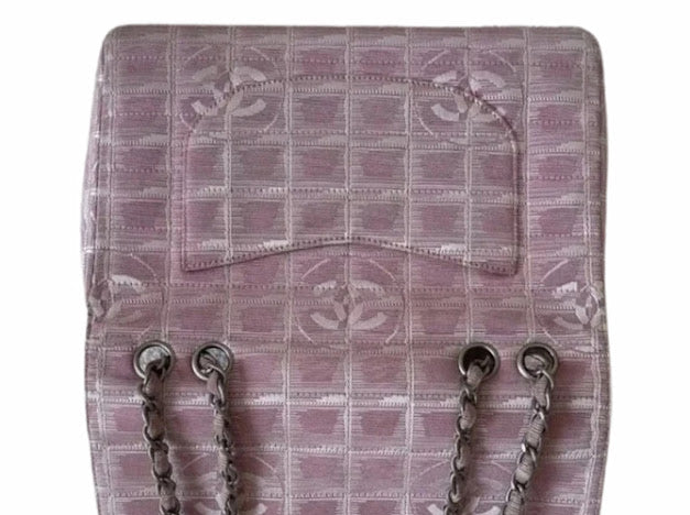 Chanel Pink Nylon Medium Flapbag