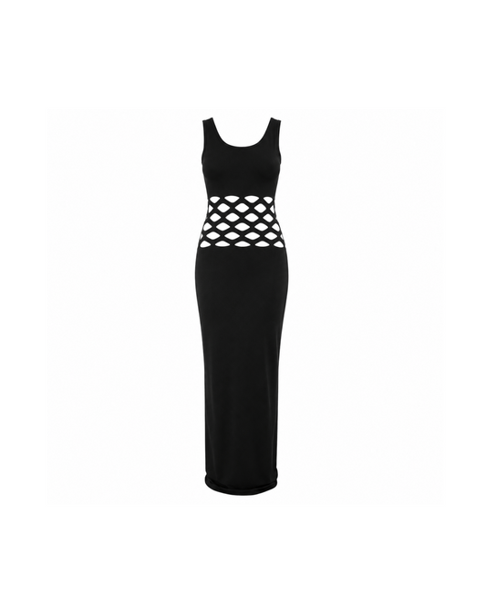 Jean Paul Gaultier Soleil Fishnet Cutout Maxi Dress