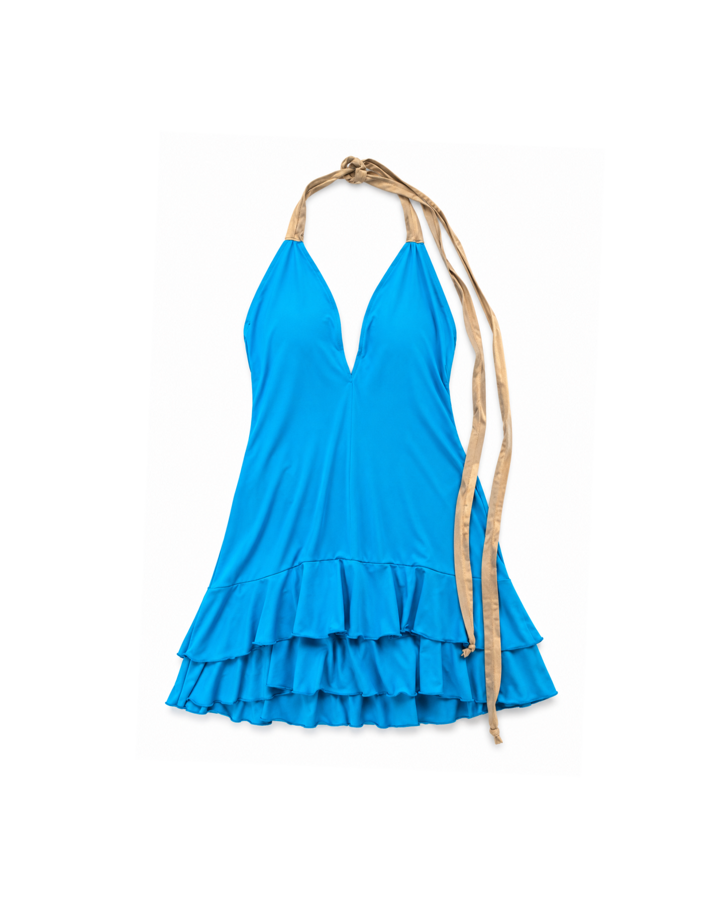 Gucci By Tom Ford Neckhalter Ruffles Dress