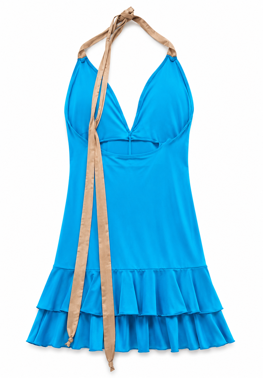 Gucci By Tom Ford Neckhalter Ruffles Dress