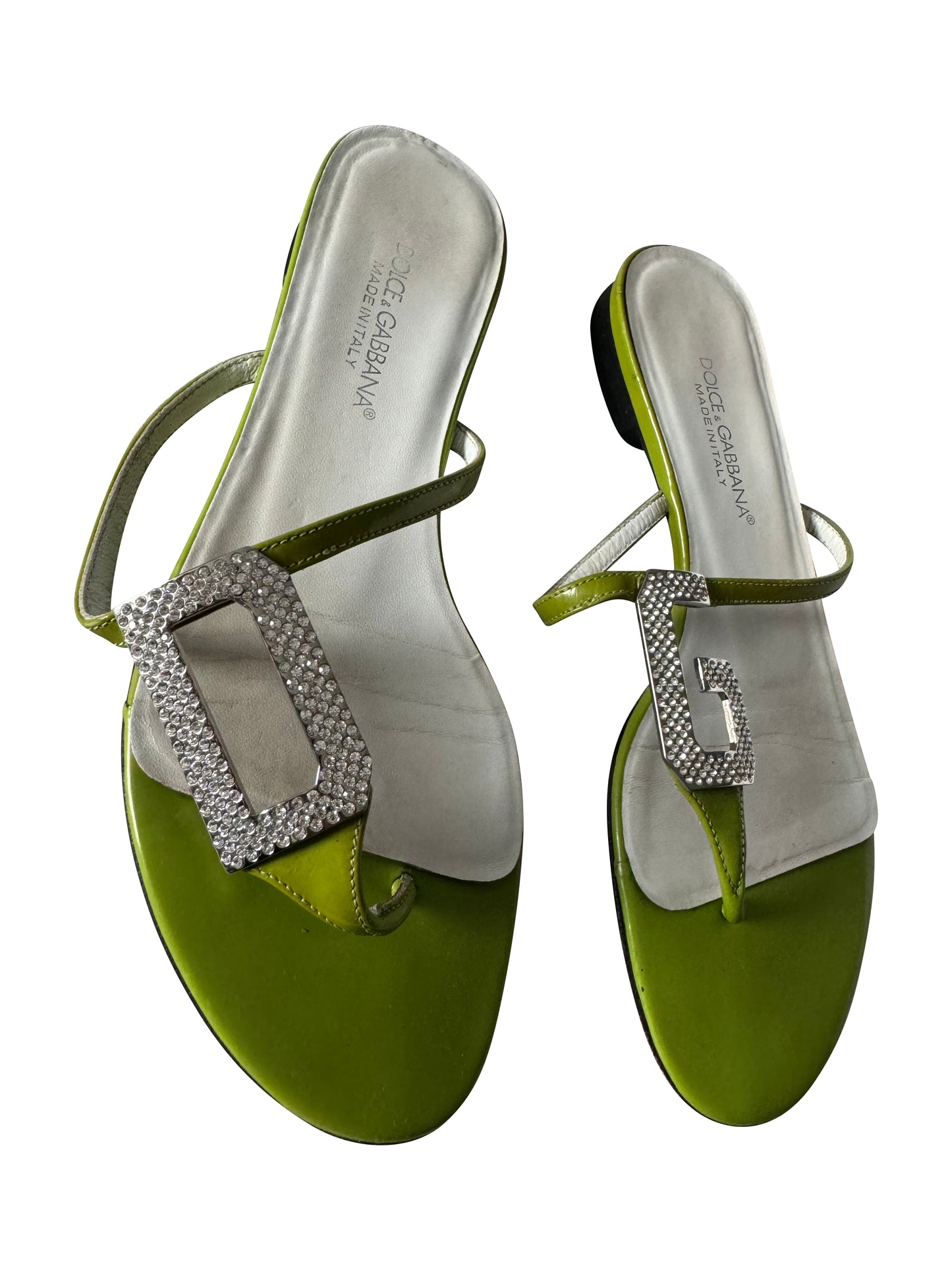 Dolce&Gabbana Crystal Logo Sandals