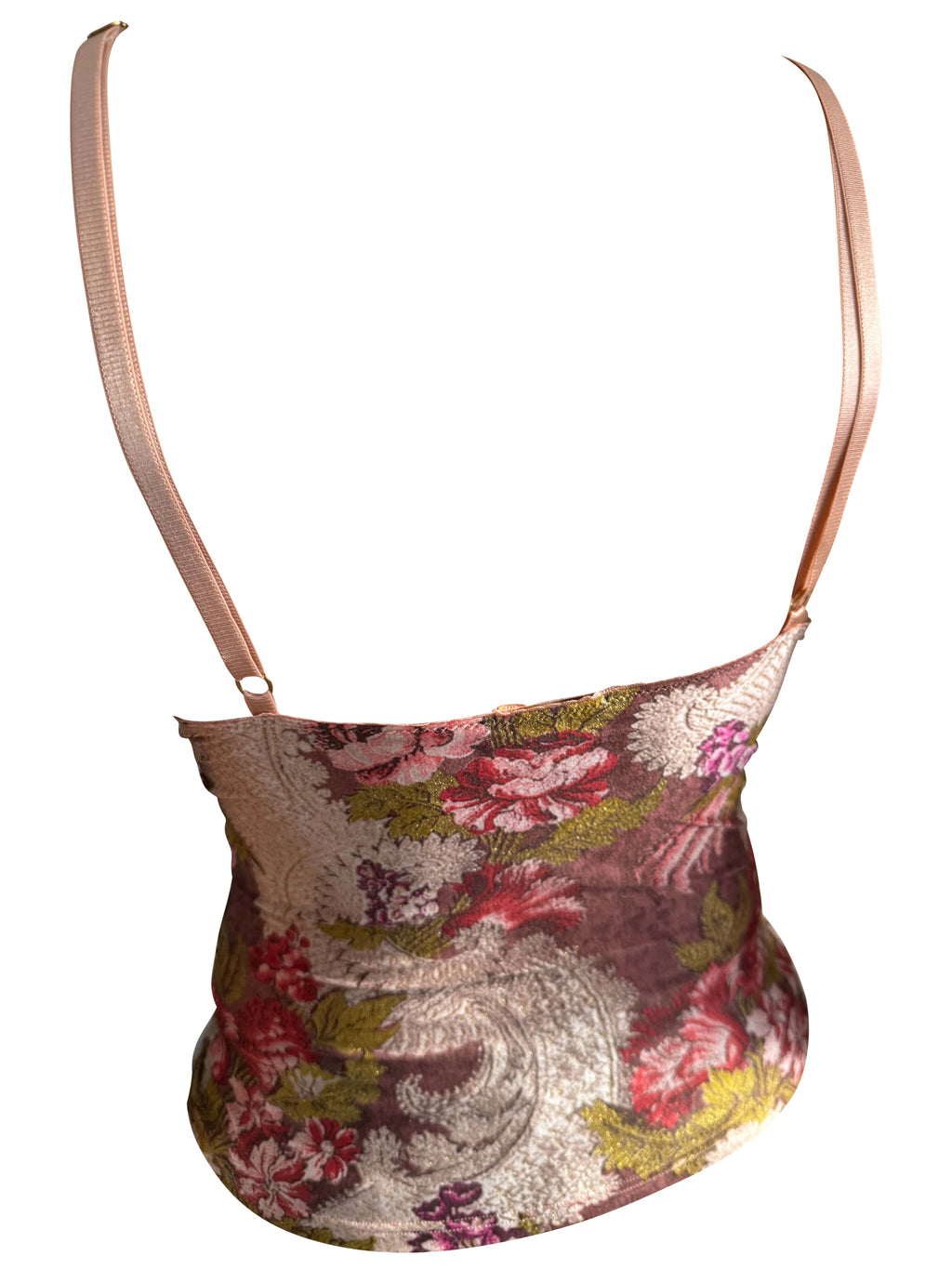 Roberto Cavalli Glitter Flower Print Cami Tank Top