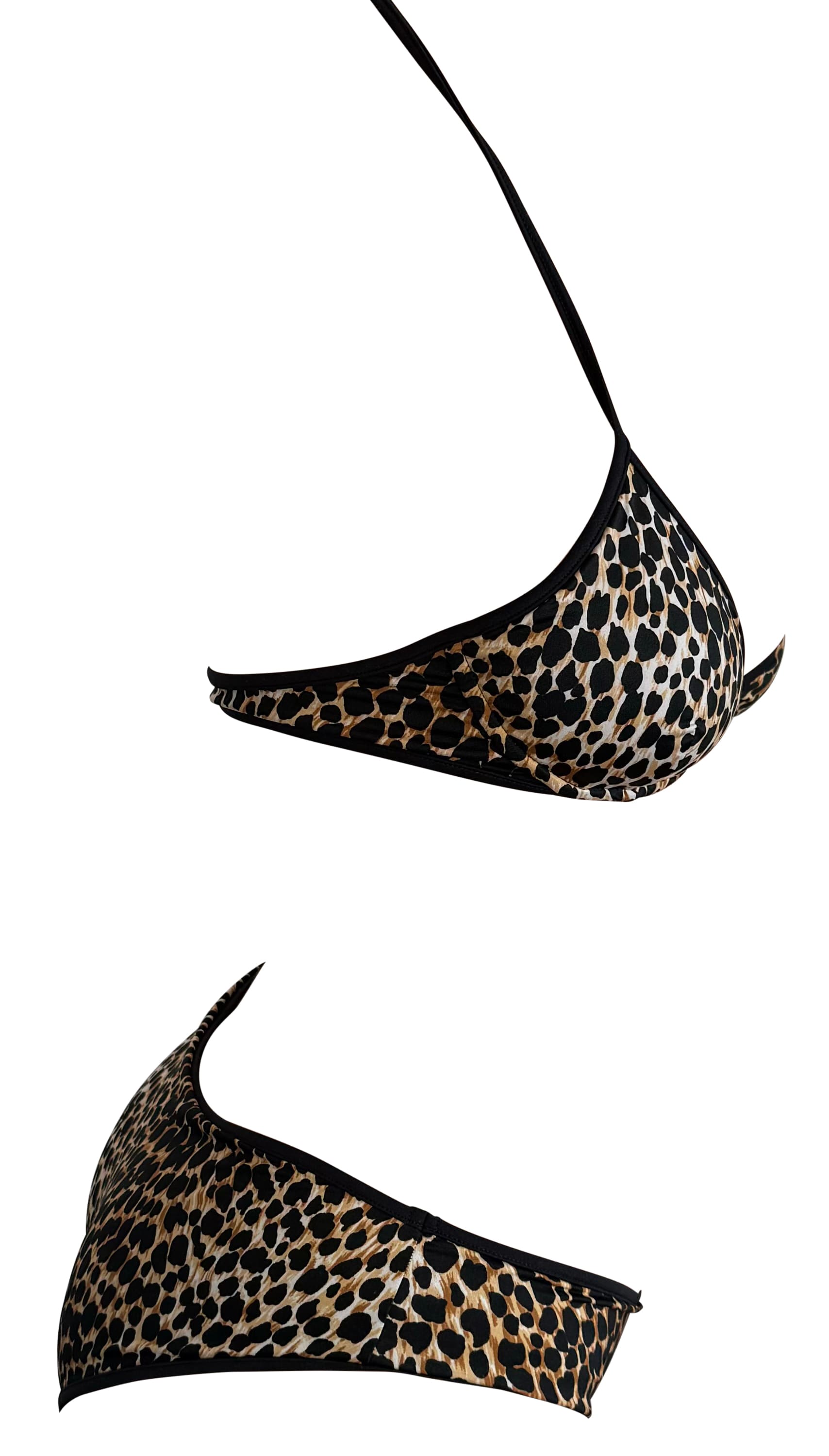 Dolce& Gabbana Leopard Print Bikini Sarong Set
