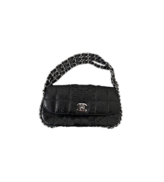 Chanel Chocolate Bar Python Shoulder Bag