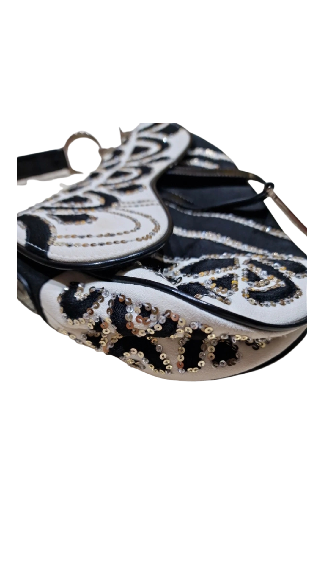 Christian Dior 2003 John Galliano Sequins Saddle Bag