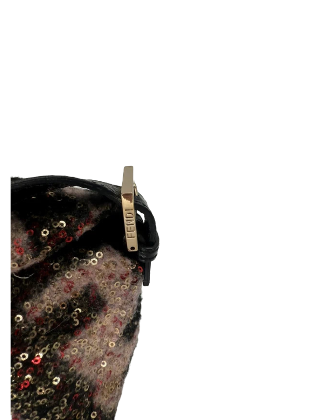 Fendi Multicolor Zucca Wool Sequin Mama Baguette Bag