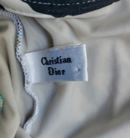 Christian Dior 1990 Zebra Print Low Back Swimsuit