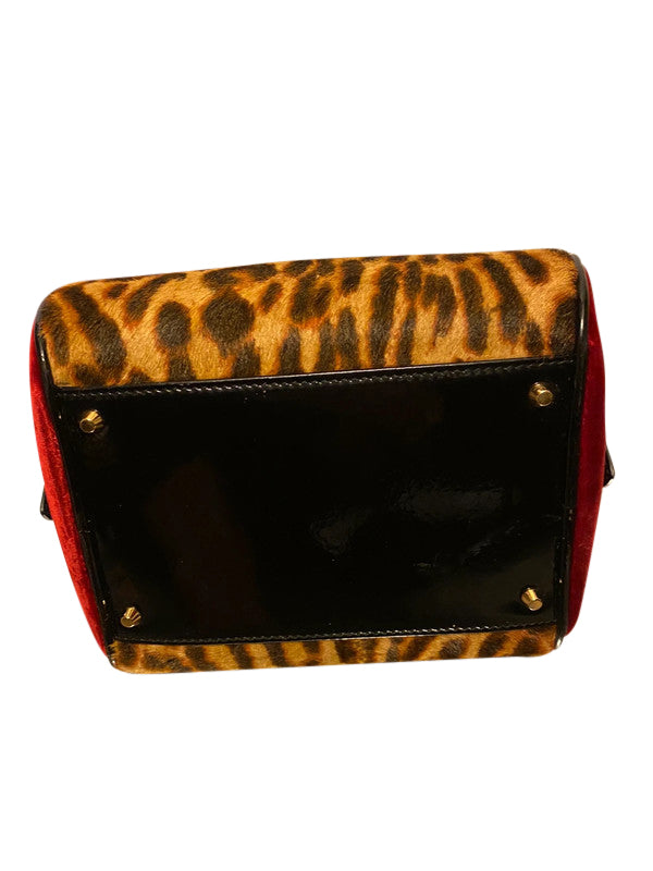 Christian Dior 2004 Dice Cheetah Bowler Bag