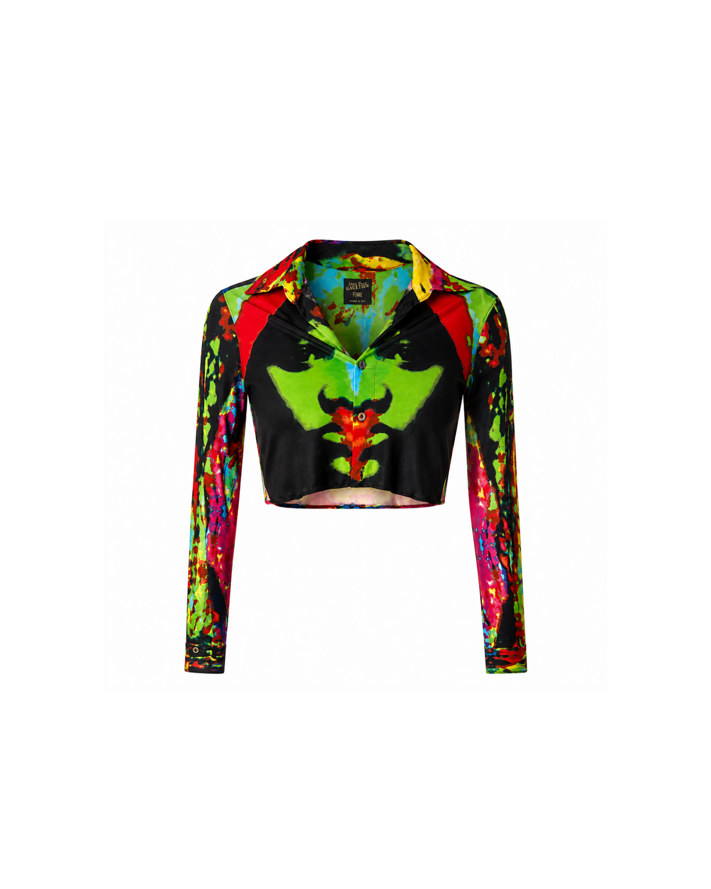 Jean Paul Gaultier 2000 Psychedelic Button Up Top