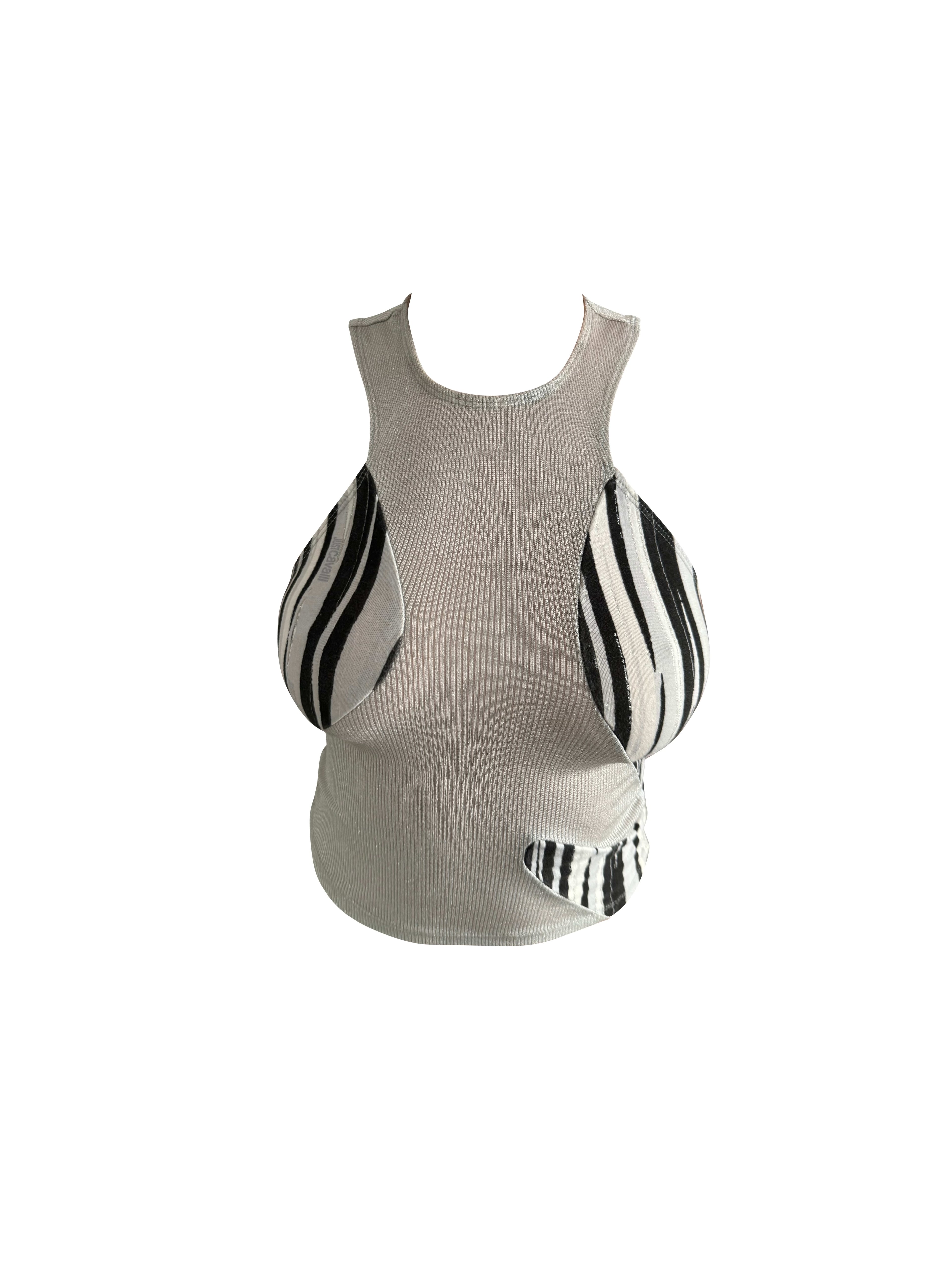 Roberto Cavalli Glitter Open Back Top