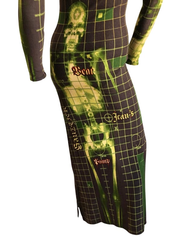 Jean Paul Gaultier 1996 Cyberbaba X-Ray Maxi Dress