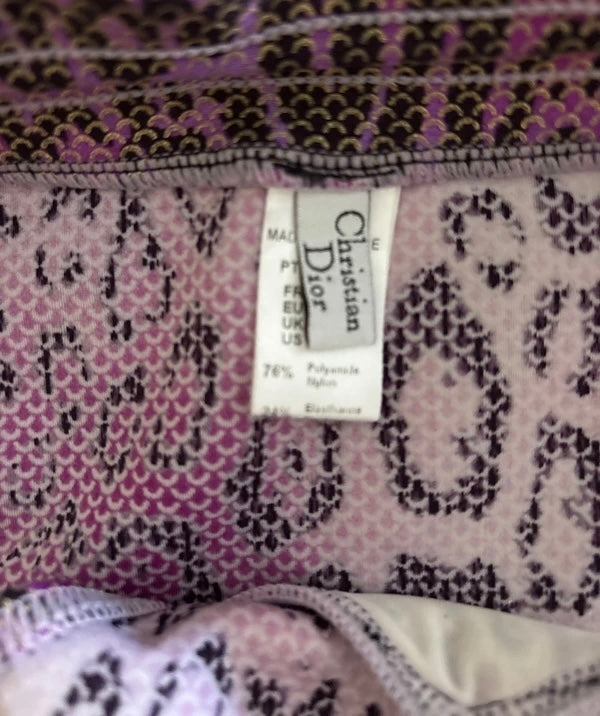 Christian Dior Purple Cheetah Print Bikini