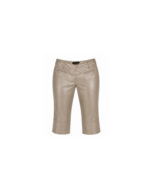 Plein Sud Pearl Leather Capri Pants