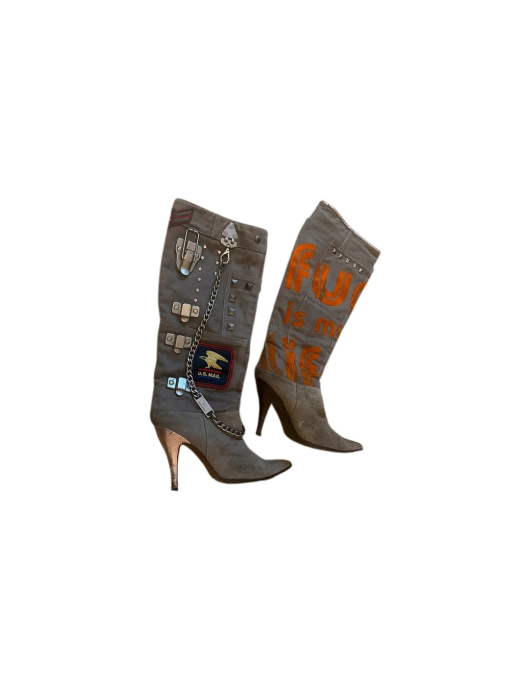 Dolce&Gabbana Chain Patch Boots