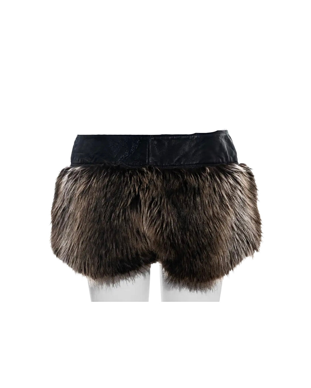 Chanel Karl Lagerfeld 2010 Fur Leather Shorts
