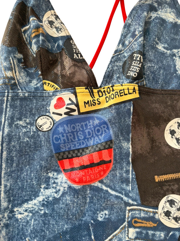 Christian Dior Denim Print Swimsuit