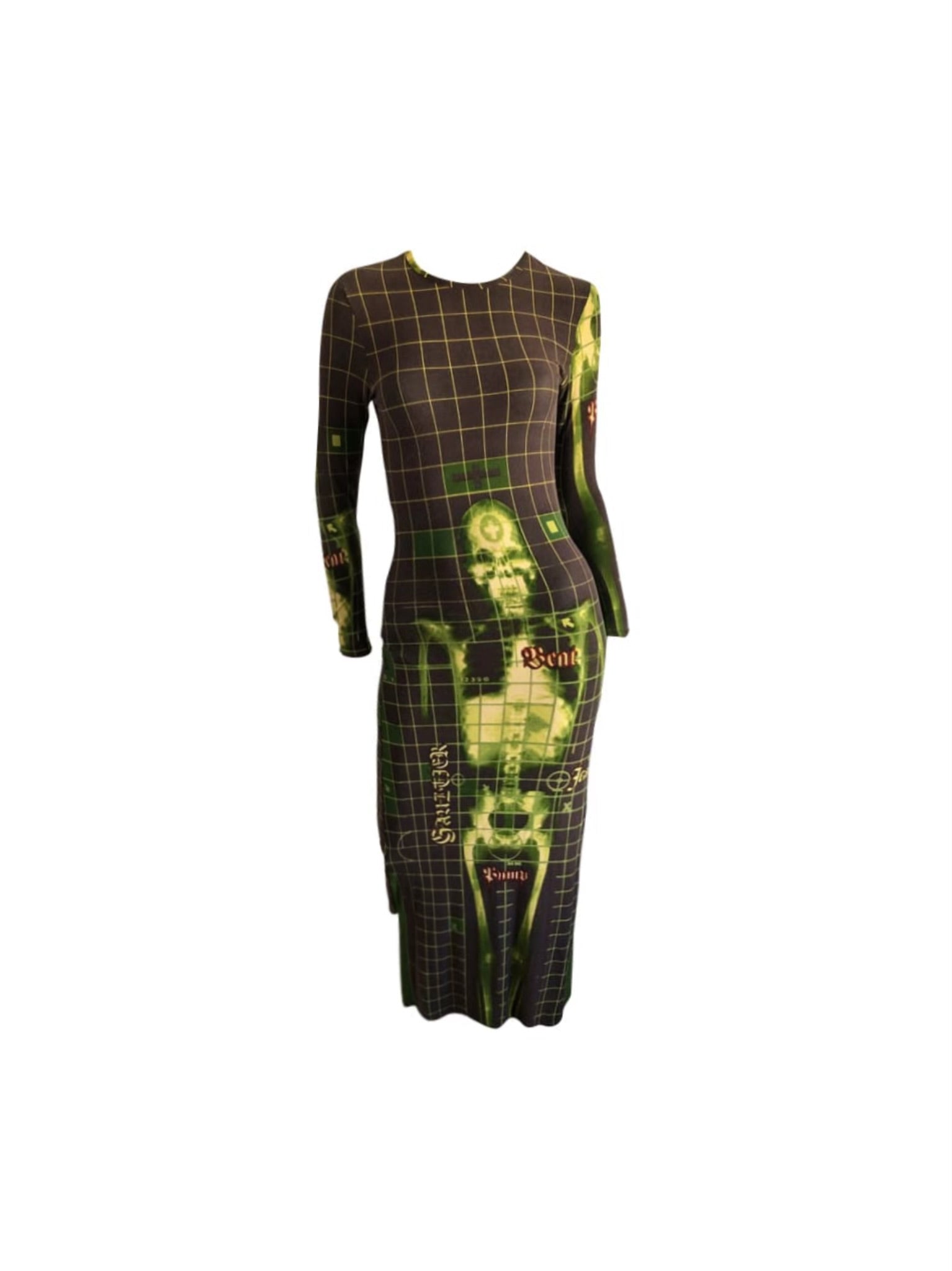 Jean Paul Gaultier 1996 Cyberbaba X-Ray Maxi Dress
