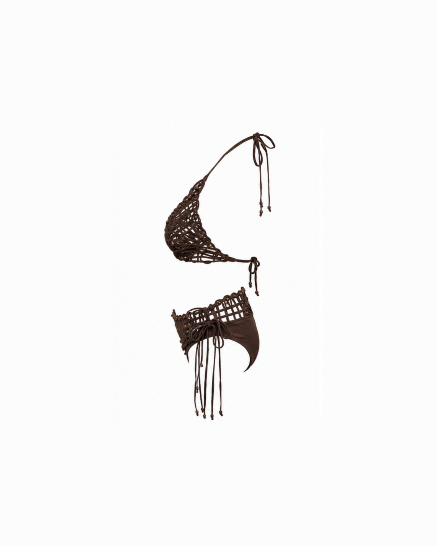 La Perla Crochet Bikini and Belt Set